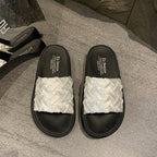 Damen elegante Clogs mit geflochtenem Obermaterial und rutschfester Sohle R&B