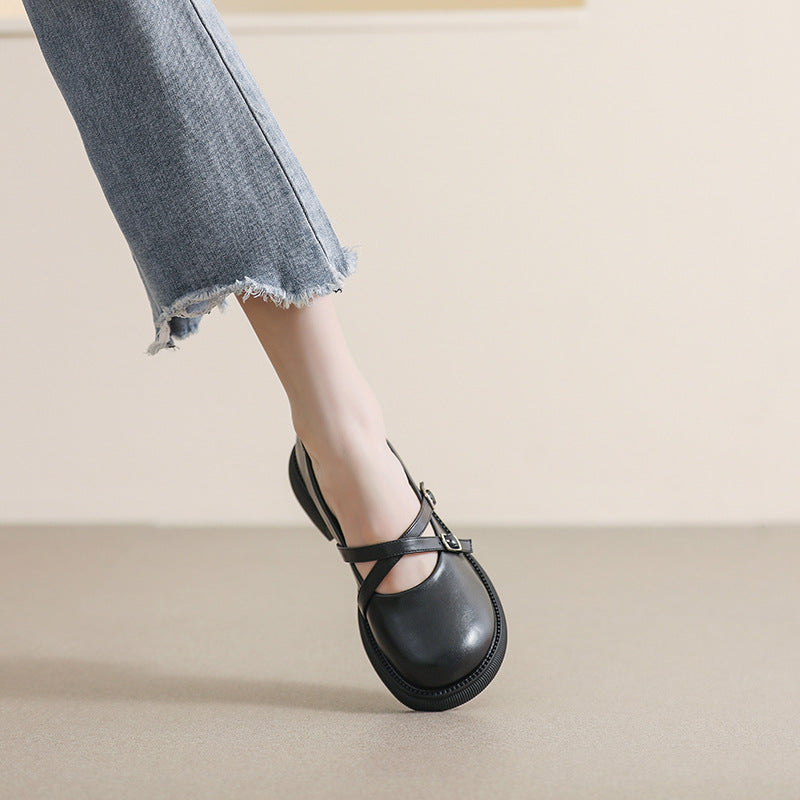 Damen Ballerinas mit modernem Riemenverschluss und Komfortsohle