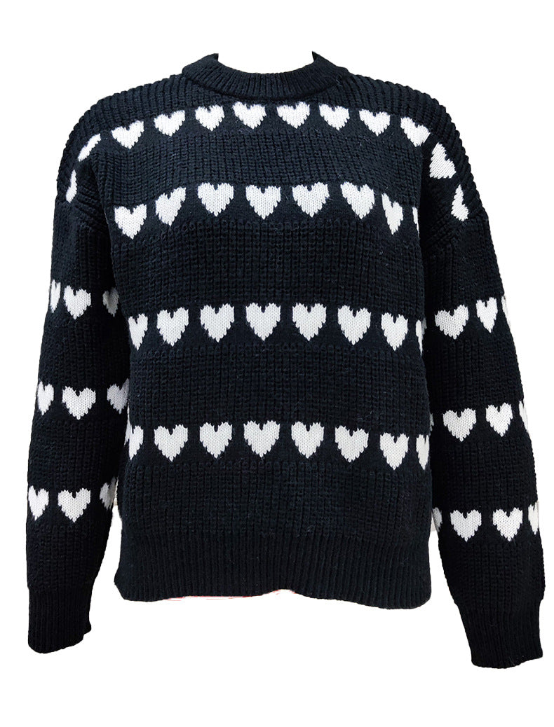 Damen Pullover mit Herzmotiv in lässiger Passform R&B