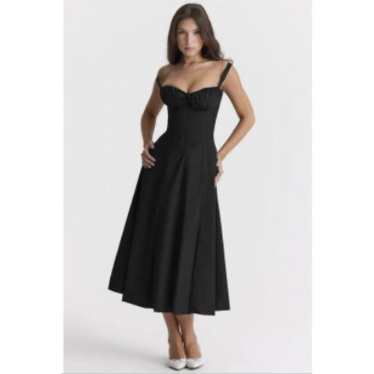 Damen Maxikleid mit floralem Design und elegantem Schlitz R&B