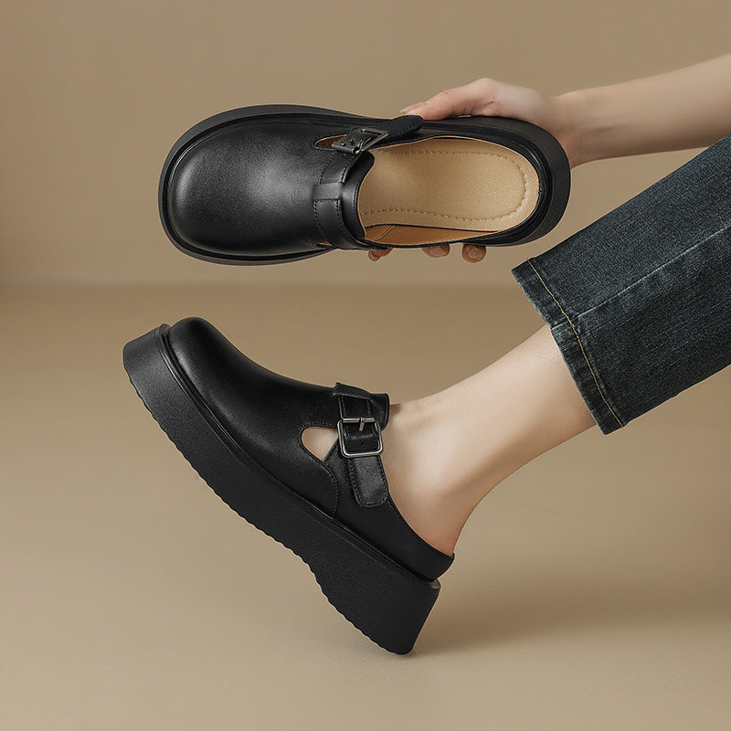 Damen Komfortable Clogs mit modischer Schnallenverzierung und rutschfester Sohle R&B