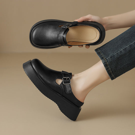 Damen Komfortable Clogs mit modischer Schnallenverzierung und rutschfester Sohle R&B