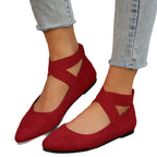 Damen elegante Ballerinas mit verstellbarem Riemchendesign R&B