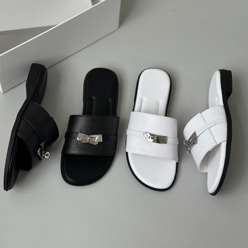 Damen Elegante und bequeme Sandalen mit modischem Schnallen-Detail