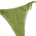 Damen Triangel-Bikini-Set mit feinen Rüschendetails und verstellbaren Bindändern