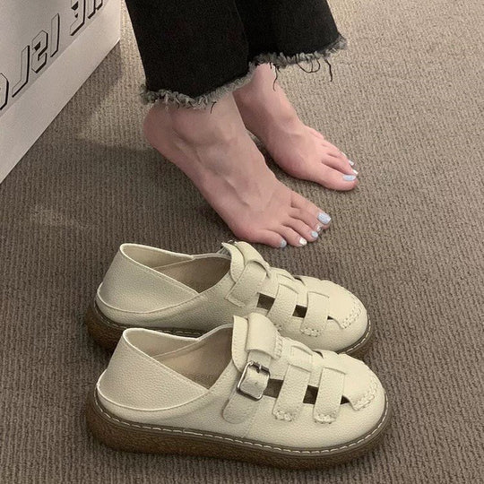 Damen Clogs mit modischem Riemenverschluss und rutschfester Sohle R&B