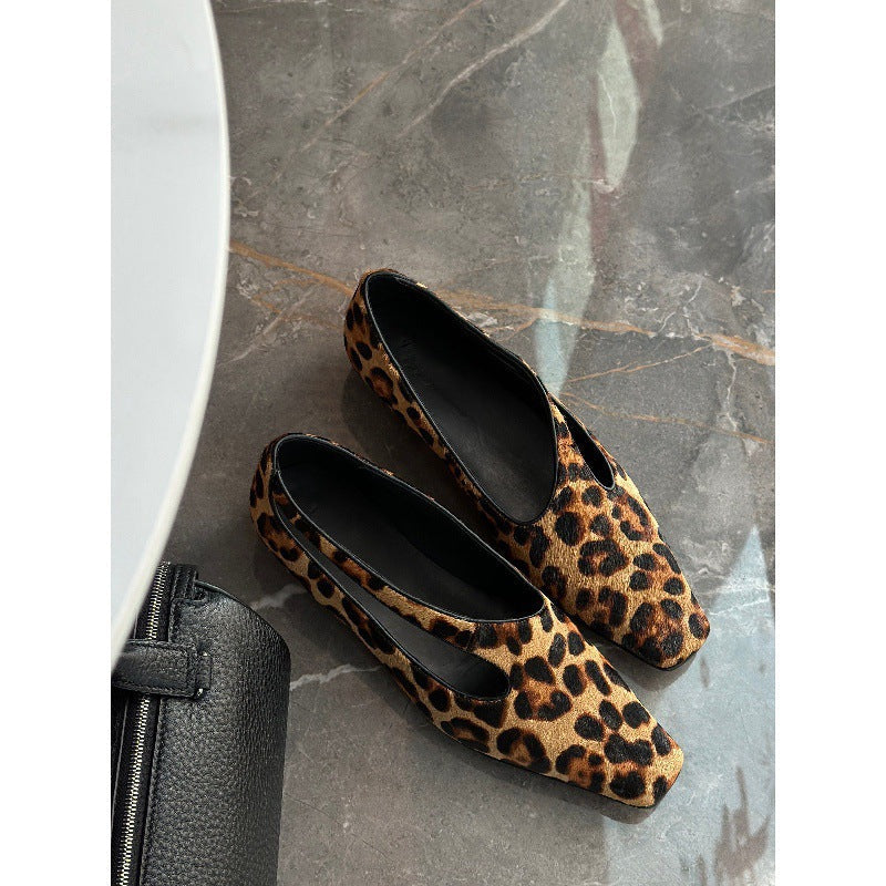 Damen Ballerinas mit elegantem Tiermuster und geschmeidiger Innenpolsterung