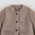 Damen kuschelige, klassische Kurzjacke R&B