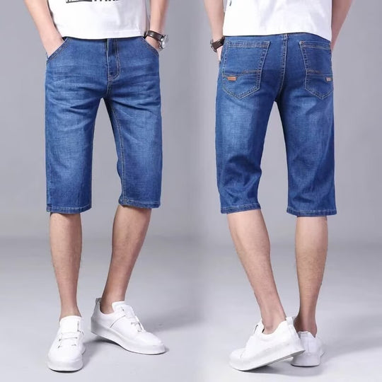 Herren lässige Denim-Shorts im modernen Schnitt mit praktischen Taschen R&B