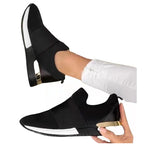 Damen Sportliche Slip-On Sneakers mit atmungsaktiver Mesh-Oberfläche und elegantem Akzent R&B