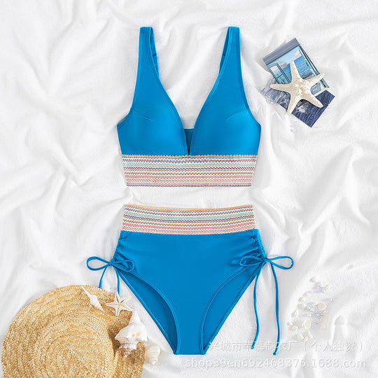 Damen Hochgeschnittener Sportbikini R&B
