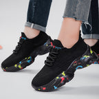 Damen Leichte und atmungsaktive Sneakers mit innovativen Strickdetails