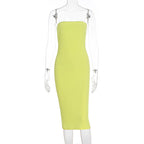 Damen Basic-Bodycon Kleid ohne Träger R&B