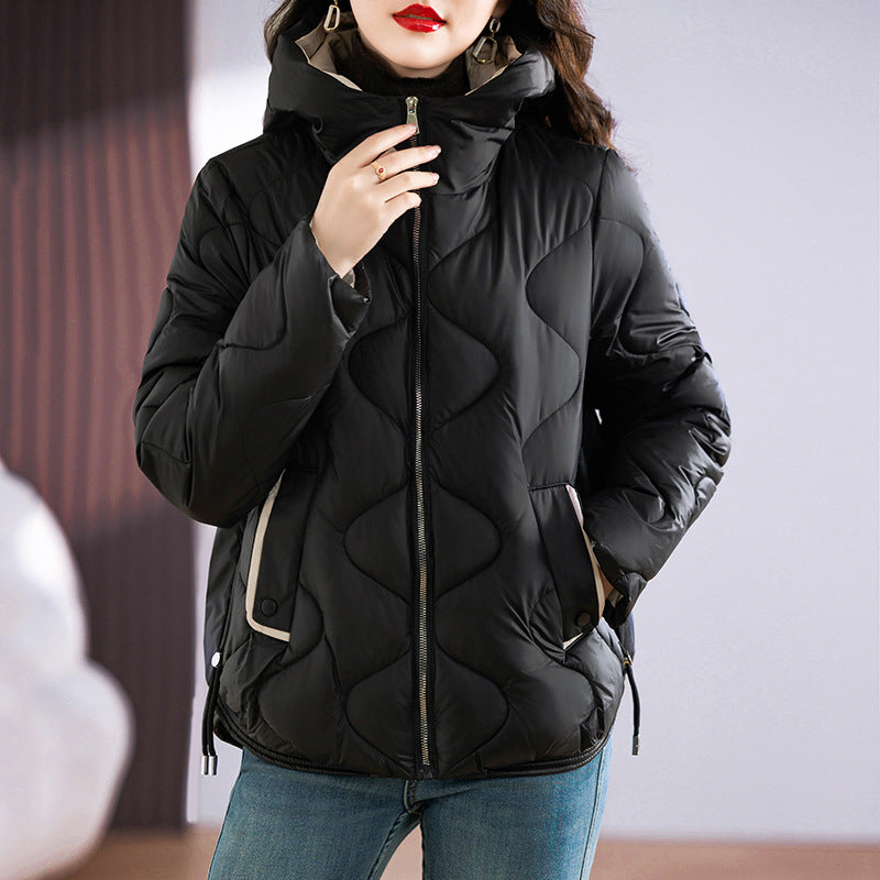 Damen isolierte Pufferjacke mit hohem Kragen und praktischen Reisverschlusstaschen R&B