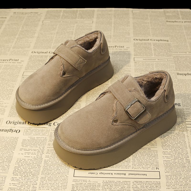 Damen komfortable Slipper mit praktischer Schnalle und weichem Innenfutter R&B