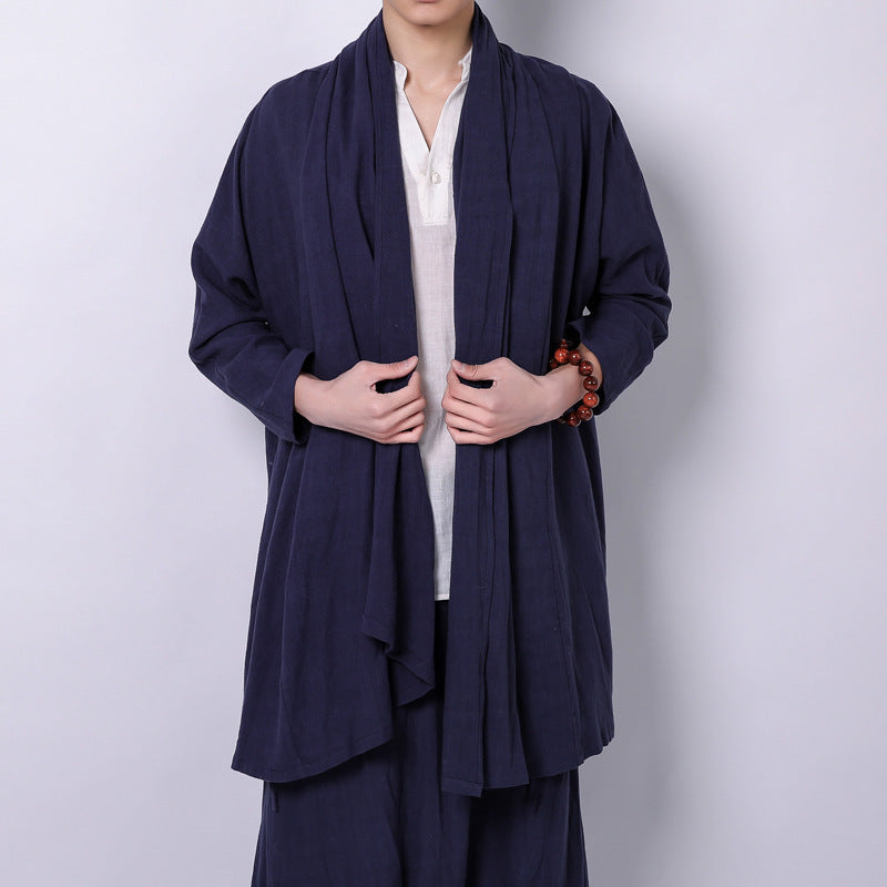 Herren Überwurfjacke mit asymmetrischem Schnitt und dekorativen Details R&B