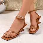 Damen Elegante Riemchen-Sandaletten mit geschmackvollem Absatz R&B