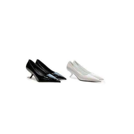 Damen elegante Slingback-Pumps mit glänzender Lackoberfläche R&B