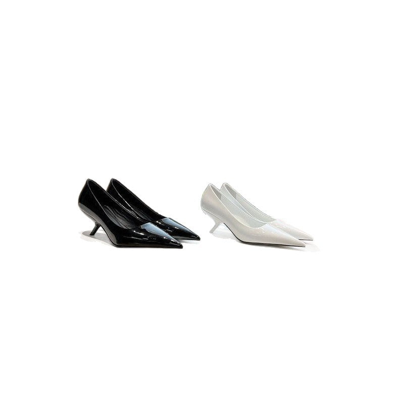Damen elegante Slingback-Pumps mit glänzender Lackoberfläche R&B