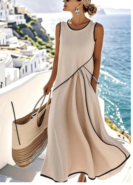 Damen Maxi-Kleid mit einzigartigem Wickeldesign R&B