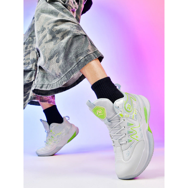 Damen Sportliche High-Top Basketball-Sneaker mit atmungsaktiver Mesh-Oberfläche und dämpfendem Fußbett