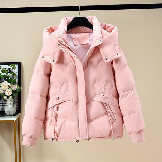 Damen Modische Pufferjacke mit abnehmbarer Kapuze und seitlichen Eingrifftaschen R&B