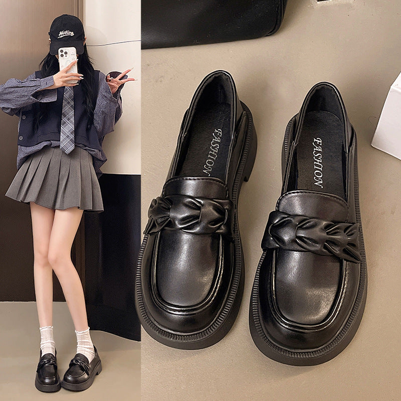 Damen elegante Loafer mit Knoten-Detail und komfortabler Plateausohle R&B