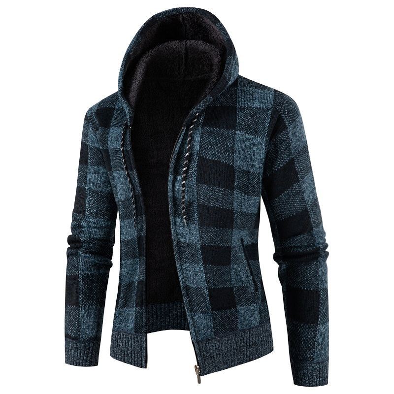 Herren modische Kapuzenjacke mit weichem Innenfutter