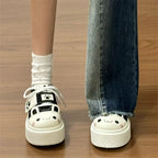 Damen Sneakers mit verspieltem Tiermotiv und bequemem Plateau-Heel R&B