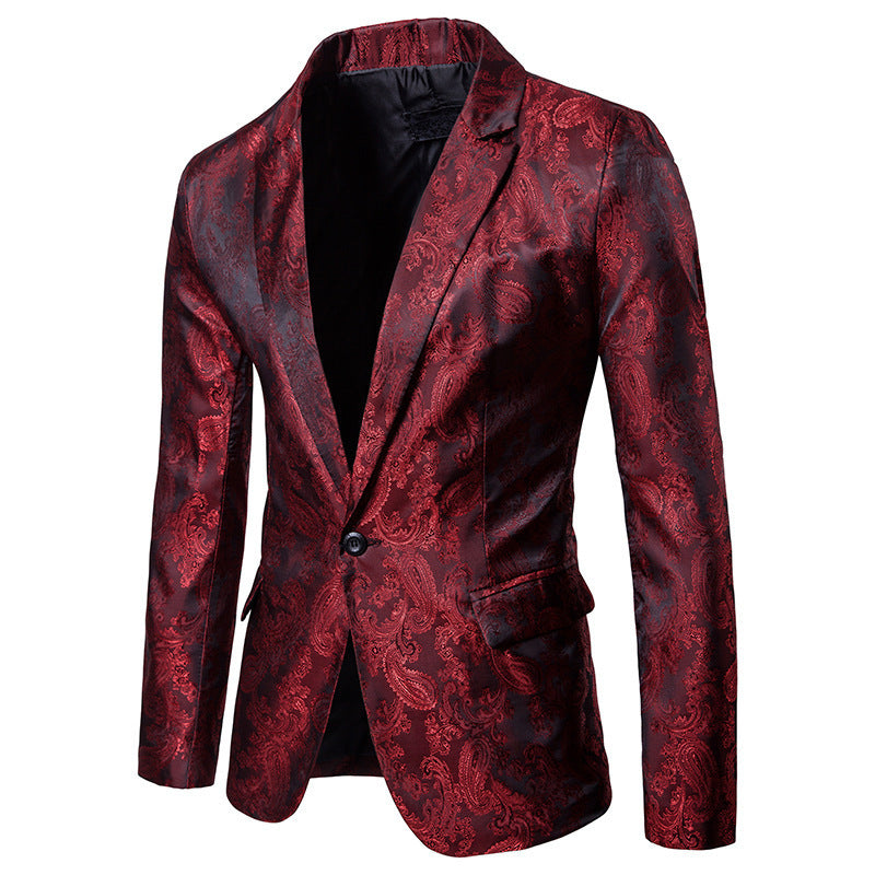Herren elegantes Anzug-Set mit feinem Paisleymuster R&B