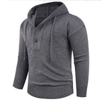 Herren modischer Kapuzenpullover mit Knopfdetail R&B