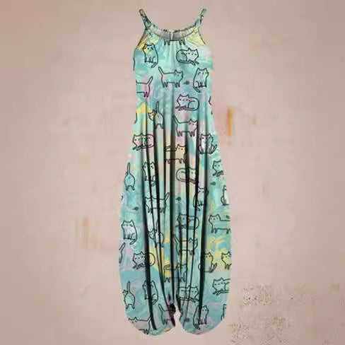 Damen Jumpsuit mit astrologischem Print R&B