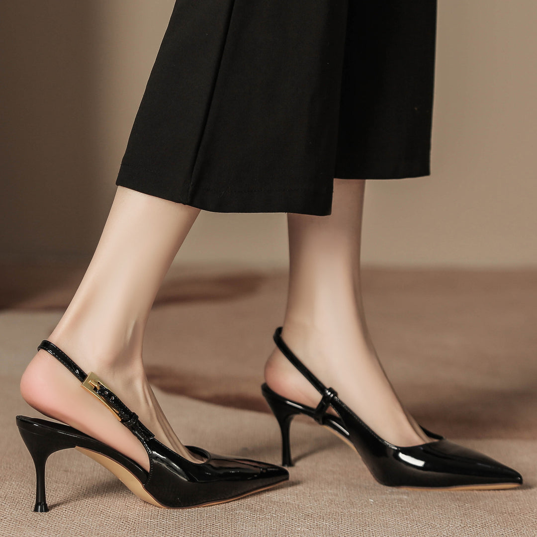 Damen Slingback-Pumps mit elegantem Riemchen und spitzer Zehenpartie R&B