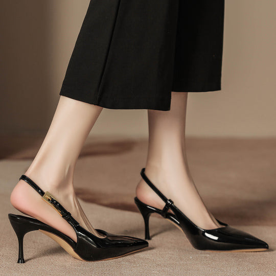 Damen Slingback-Pumps mit elegantem Riemchen und spitzer Zehenpartie R&B