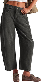 Damen Bequeme und stylische Palazzo-Hosen mit seitlichen Taschen R&B