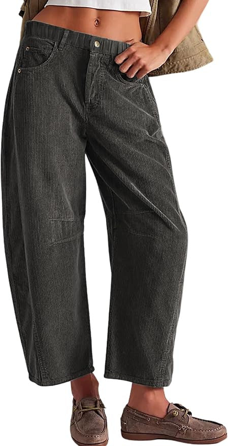 Damen Bequeme und stylische Palazzo-Hosen mit seitlichen Taschen R&B