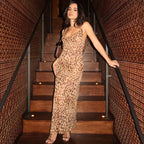 Damen Maxikleid mit elegantem Animalprint R&B