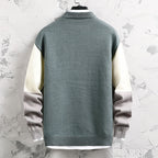 Herren hochwertiger Rollkragenpullover mit modernem geometrischem Design R&B