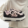 Damen Sportliche Chunky Sneakers mit dynamischem Design und elastischen Schnürsenkeln