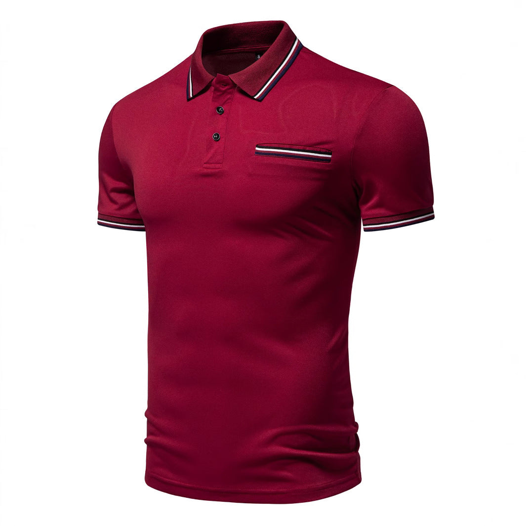 Herren Poloshirt mit kontrastierenden Akzenten und modernem Schnitt