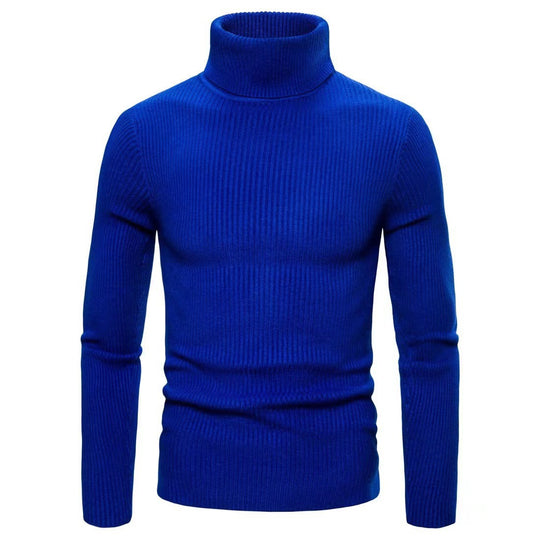 Herren hochwertiger Rollkragenpullover aus feinem Rippstrick R&B