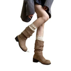 Damen hohe Stiefel mit modischen Details und rutschfester Sohle R&B
