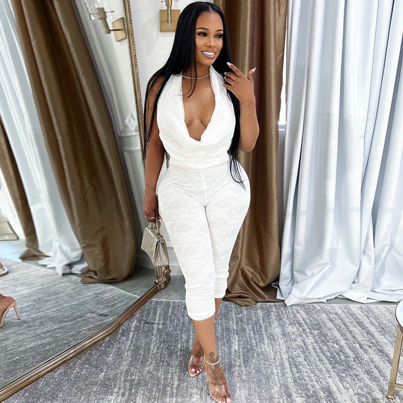 Damen Figurbetonender Body mit tiefem Ausschnitt R&B