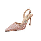 Damen Elegante Slingback-Pumps mit raffiniertem Schmuckdetail R&B