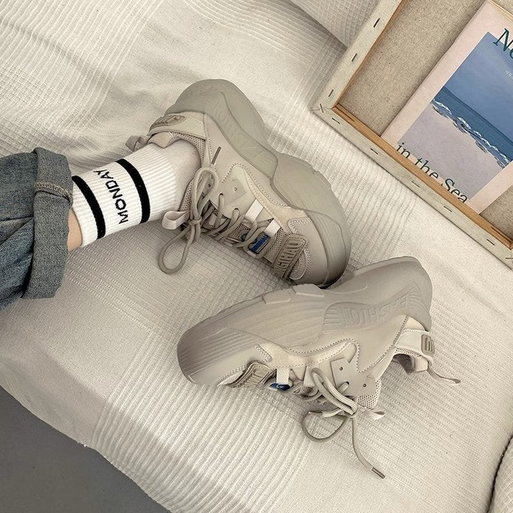 Damen Sportliche Chunky Sneakers mit modernem Design und stabiler Sohle R&B