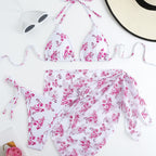 Damen Triangel-Bikini-Set mit elegantem Wickelrock R&B