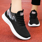 Damen Leichte Fitness-Sneaker mit atmungsaktivem Mesh-Obermaterial und rutschfester Sohle R&B