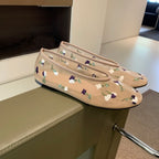 Damen Ballerinas mit floralem Stickdesign und flexiblem Komfort R&B