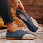 Damen Bequeme Ballerina-Schuhe mit modischem Häkel-Detail