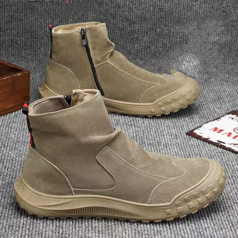 Damen modische Ankle-Boots mit robustem Profil und praktischem Reißverschluss R&B